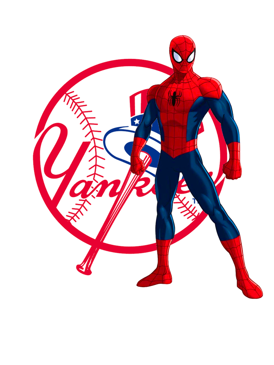 New York Yankees Spider Man Logo vinyl decal